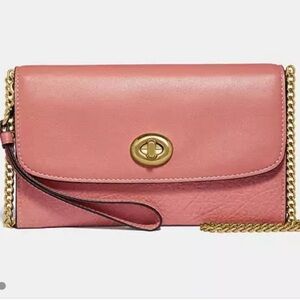 Coach Leather Crossbody and Wristlet Melon